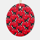 Cute Welsh Border Collie Sheep Dog Patroon Keramisch Ornament (Links)