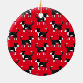 Cute Welsh Border Collie Sheep Dog Patroon Keramisch Ornament (Achterkant)