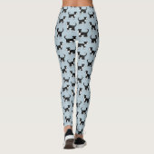 Cute Welsh Border Collie Sheep Dog Patroon Leggings (Achterkant)