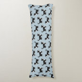 Cute Welsh Border Collie Sheep Dog Patroon Lichaamskussen (Voorkant Verticaal)