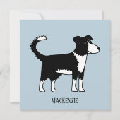 Cute Welsh Border Collie Sheepdog Custom Text Card (Voorkant)