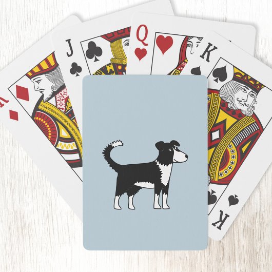 Cute Welsh Border Collie Sheepdog Pokerkaarten