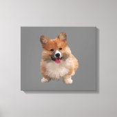 Cute Welsh Corgi Canvas Wall Art (Voorkant)