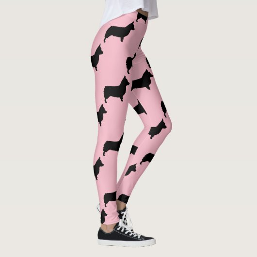 Cute Welsh Corgi Dog Pattern Leggings (Rechts)