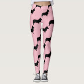 Cute Welsh Corgi Dog Pattern Leggings (Voorkant)