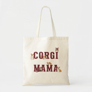 Cute Welsh Corgi Moeder Minimalistische Grafische  Tote Bag