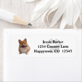 Cute Welsh Corgi Return Address Label (Insitu)