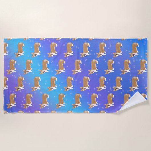 Cute Welsh Corgi Strandlaken (Voorkant)