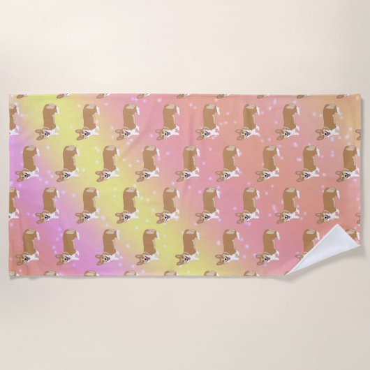 Cute Welsh Corgi Strandlaken (Voorkant)