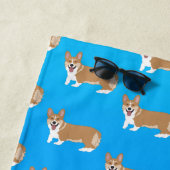 Cute Welsh Corgi Strandlaken (In situ)