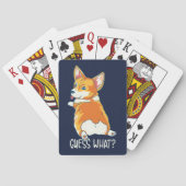 Cute Welsh Pembroke Corgi Butt Pokerkaarten (Achterkant)