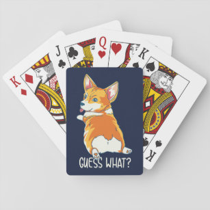 Cute Welsh Pembroke Corgi Butt Pokerkaarten