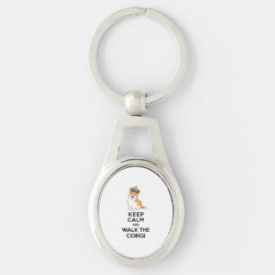 Cute Welsh Pembroke Corgi Cartoon Drawing Sleutelhanger
