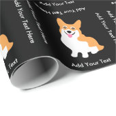 Cute Welsh Pembroke Corgi Puppy Cadeaupapier (Rol Hoek)