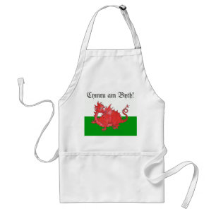 Cute Welsh Red Dragon Apron Standaard Schort