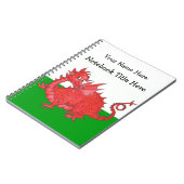  Cute Welsh Red Dragon Notitieboek (Linkerzijde)