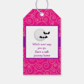 Cute Werewolf Girl Halloween Party Cadeaulabel (Achterkant)