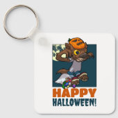 Cute Werewolf Happy Halloween! Trick Or Treat Art Sleutelhanger (Voorkant)