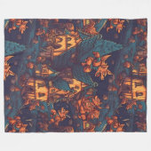 Cute Werewolves die rond een dorp lopen Fleece Deken (Voorkant (Horizontaal))