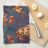 Cute Werewolves die rond een dorp lopen Theedoek (Quarter Fold)