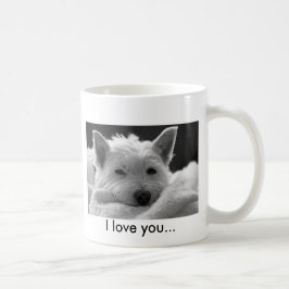 Cute West Highland Terrier Dog Mok - Ik hou van je