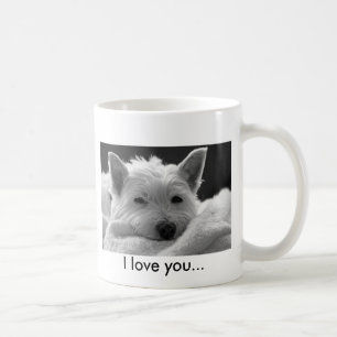 Cute West Highland Terrier Dog Mok - Ik hou van je