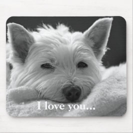 Cute West Highland Terrier Dog Mousemat / Mousepad Muismat
