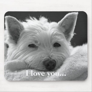 Cute West Highland Terrier Dog Mousemat / Mousepad Muismat