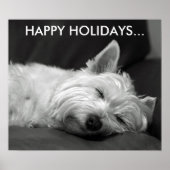 Cute West Highland Terrier Dog Poster (Voorkant)