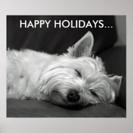 Cute West Highland Terrier Dog Poster