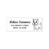 Cute West Highland Terrier Dog Return Address Rubberstempel (Afrduk)