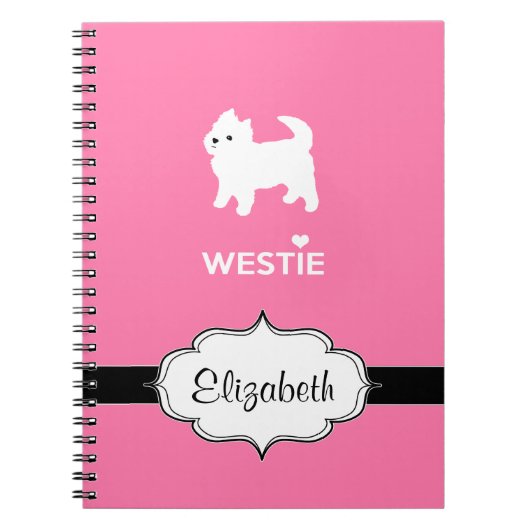 Cute West Highland Terrier - I Love Westies Notitieboek (Voorkant)