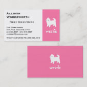 Cute West Highland Terrier - I Love Westies Visitekaartje (Voorkant / Achterkant)