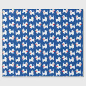 Cute West Highland Terrier Westie Pattern Cadeaupapier (Vlak)