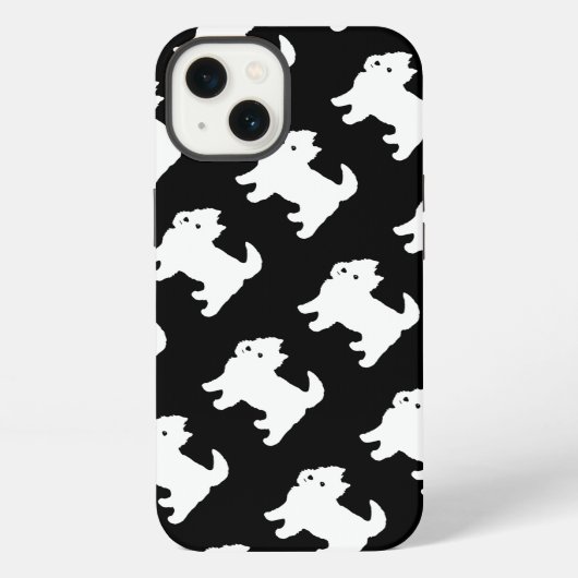Cute West Highland Terrier - Westie Pattern iPhone Hoesje (Achterkant)