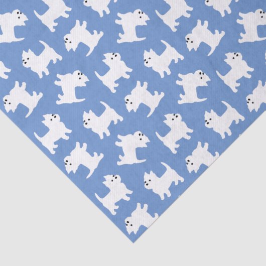 Cute West Highland Terrier Westies Tissuepapier (Detail)