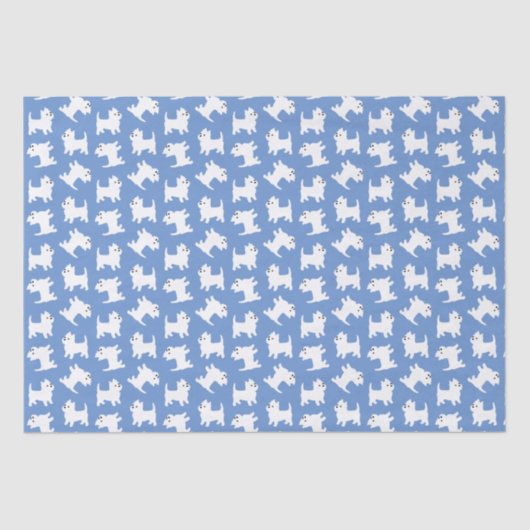 Cute West Highland Terrier Westies Tissuepapier (Voorkant)