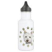 Cute West Highland White Terrier Dog and Paws Waterfles (Links)