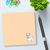 Cute West Highland White Terrier Dog Beige Post-it® Notes