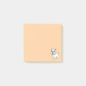 Cute West Highland White Terrier Dog Beige Post-it® Notes (Voorkant)