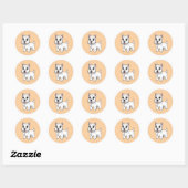 Cute West Highland White Terrier Dog Beige Ronde Sticker (Vel)