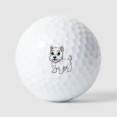 Cute West Highland White Terrier Dog Golfballen (Voorkant)