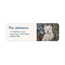 Cute West Highland White Terrier Etiket