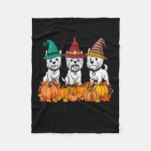 Cute West Highland White Terrier Happy Fall Ya'll  Fleece Deken (Voorkant)
