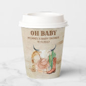 Cute Western Baby Boy Cowboy Theme Papieren Bekers (Achterkant)