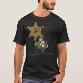 Cute Western Cowboy Tabby Cat Riding A Bug Grassho T-shirt (Voorkant)