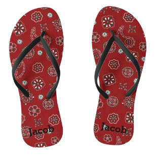 Cute Western Red Bandana Teenslippers