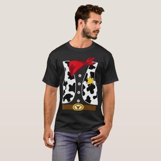 Cute Westerne Cowboys Sheriff Halloween Costume T-shirt (Voorkant volledig)