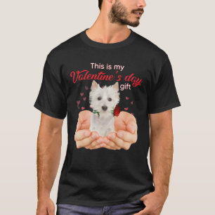 Cute Westie Dit is mijn Valentijnsdag Pajama T-shirt