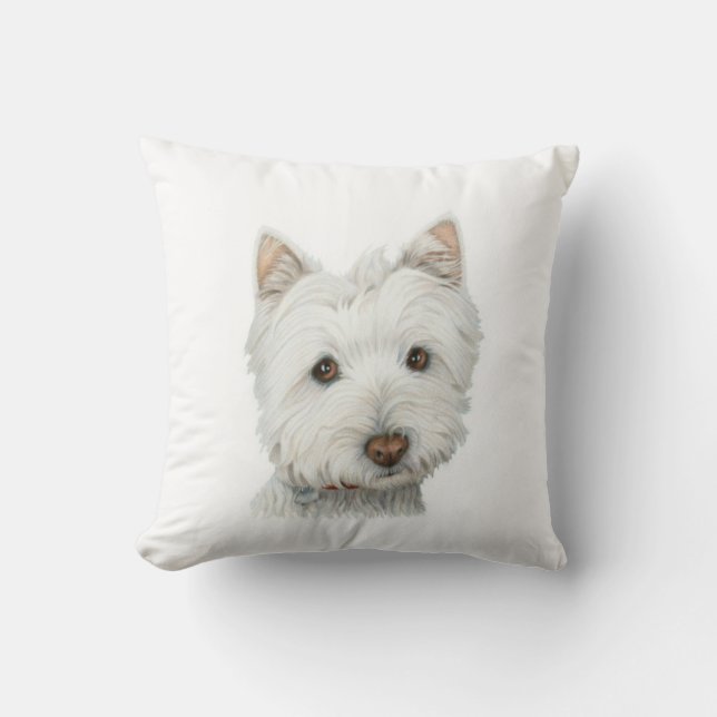 Cute Westie Dog American MoJo Pillow Kussen (Voorkant)